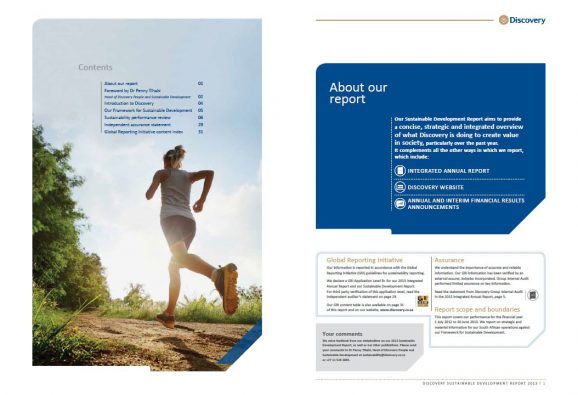 Sustainable development report for a leading financial services provider